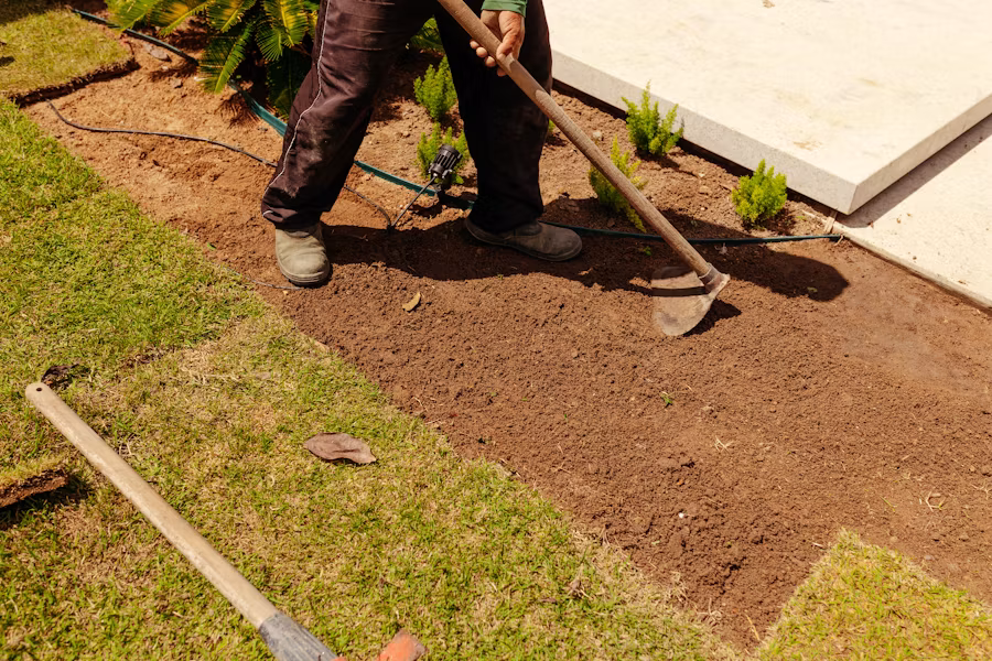 Sand and Mulch Spreading view 1